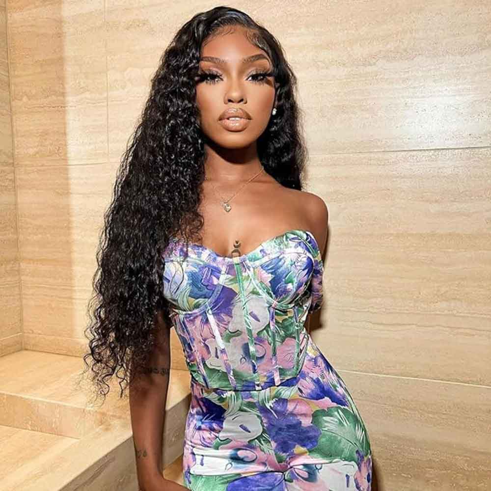 Lace Frontal Wig Transparent Lace Virgin Hair Natural Color Pre-made Wig