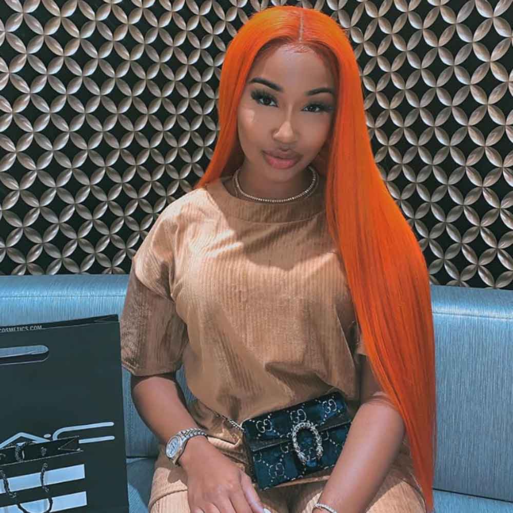 Transparent Lace Frontal Wig; 613# Blonde, 4#, 99j#, 350#, P4/27# Color