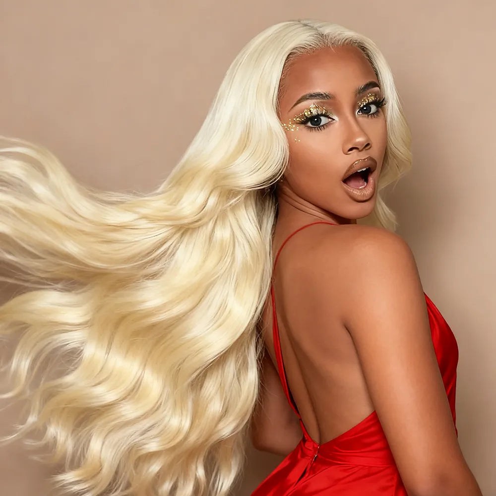 Custom Made 613# Blonde Lace Closure Or Frontal Wig