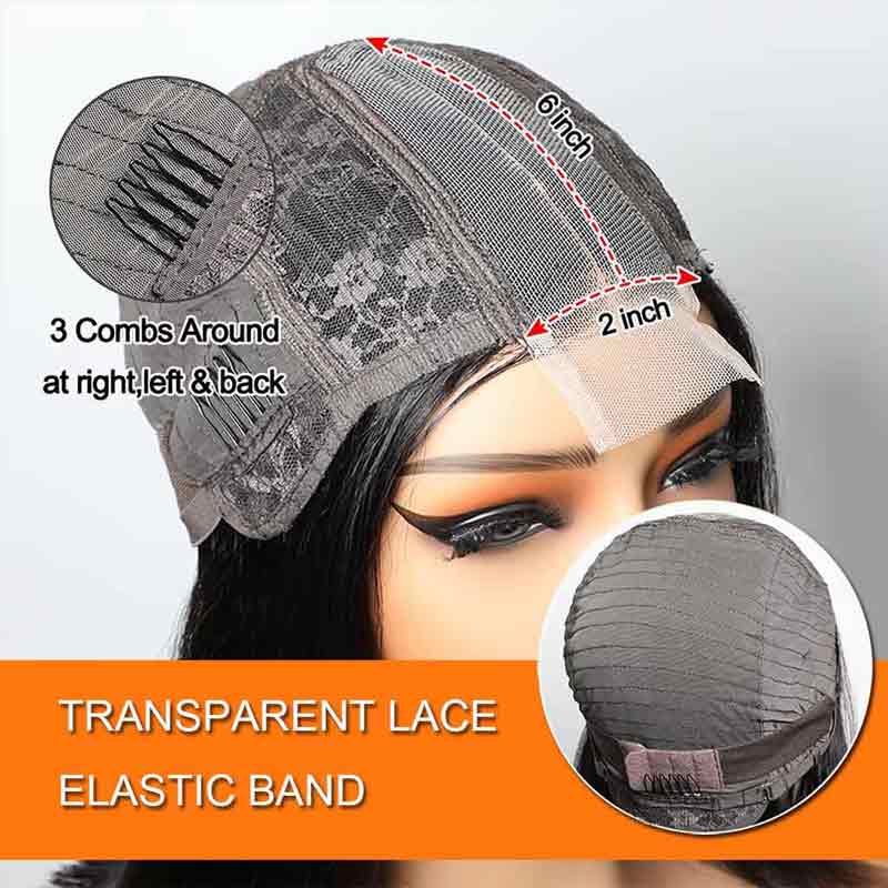 Super Double Drawn 2*6 Lace Bob Wig