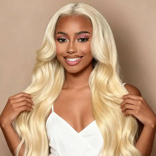 Transparent Lace Frontal Wig; 613# Blonde, 4#, 99j#, 350#, P4/27# Color