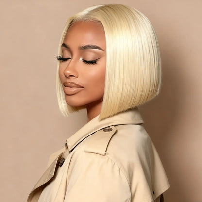 Bob Wig Virgin Hair 180% Density Natural Color