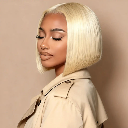 Bob Wig Virgin Hair 180% Density Natural Color