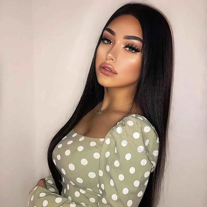 Lace Frontal Transparent Lace Virgin Hair Wig Natural Color