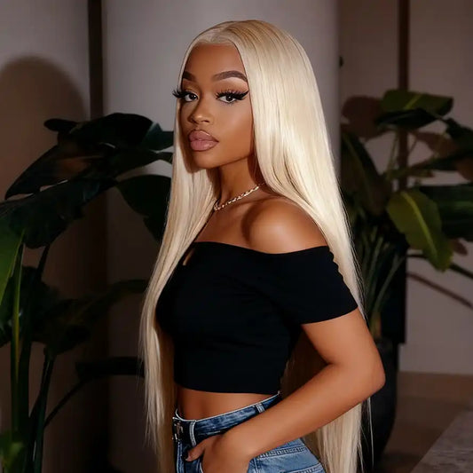 Full Lace Wig 613# Blonde 180% Density HD Lace