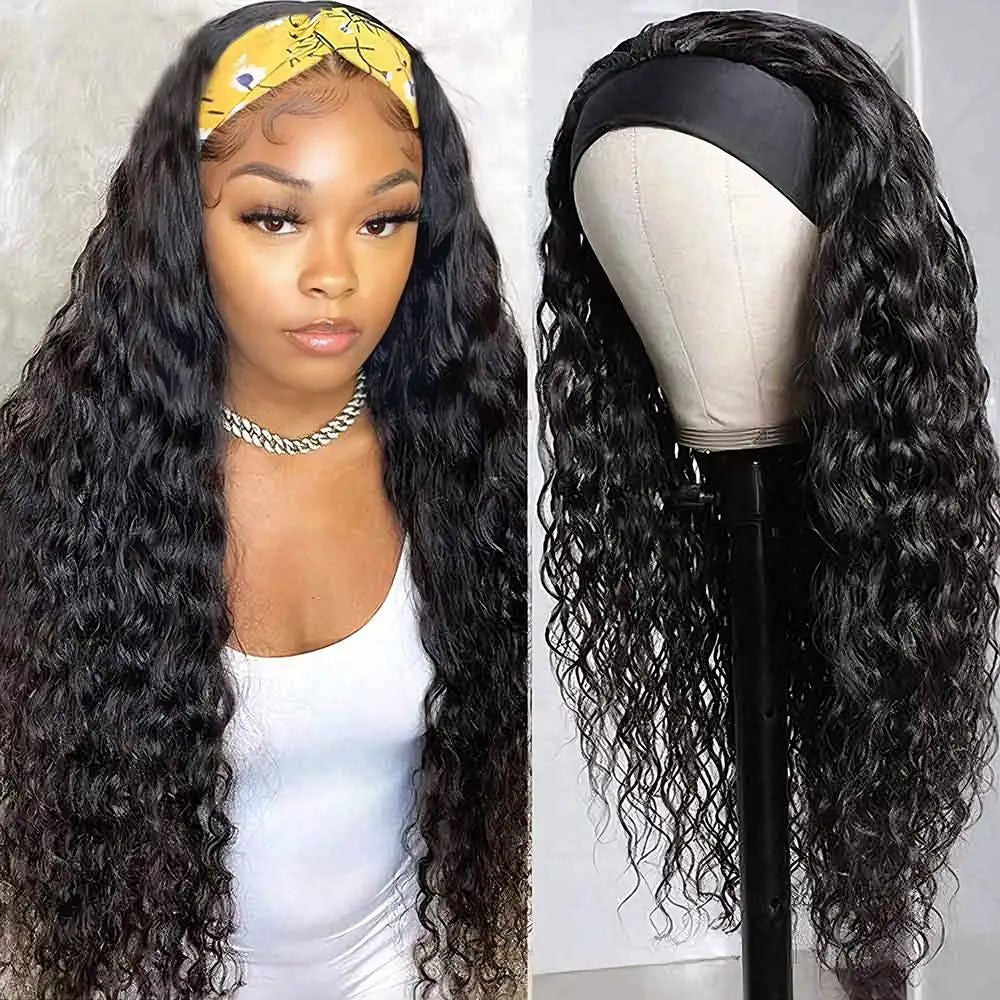 Headband Wig; Drawstring Half Wig; U-part Wig & V-part Wig Natural Color