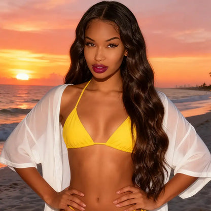 Transparent Lace Frontal Wig; 613# Blonde, 4#, 99j#, 350#, P4/27# Color