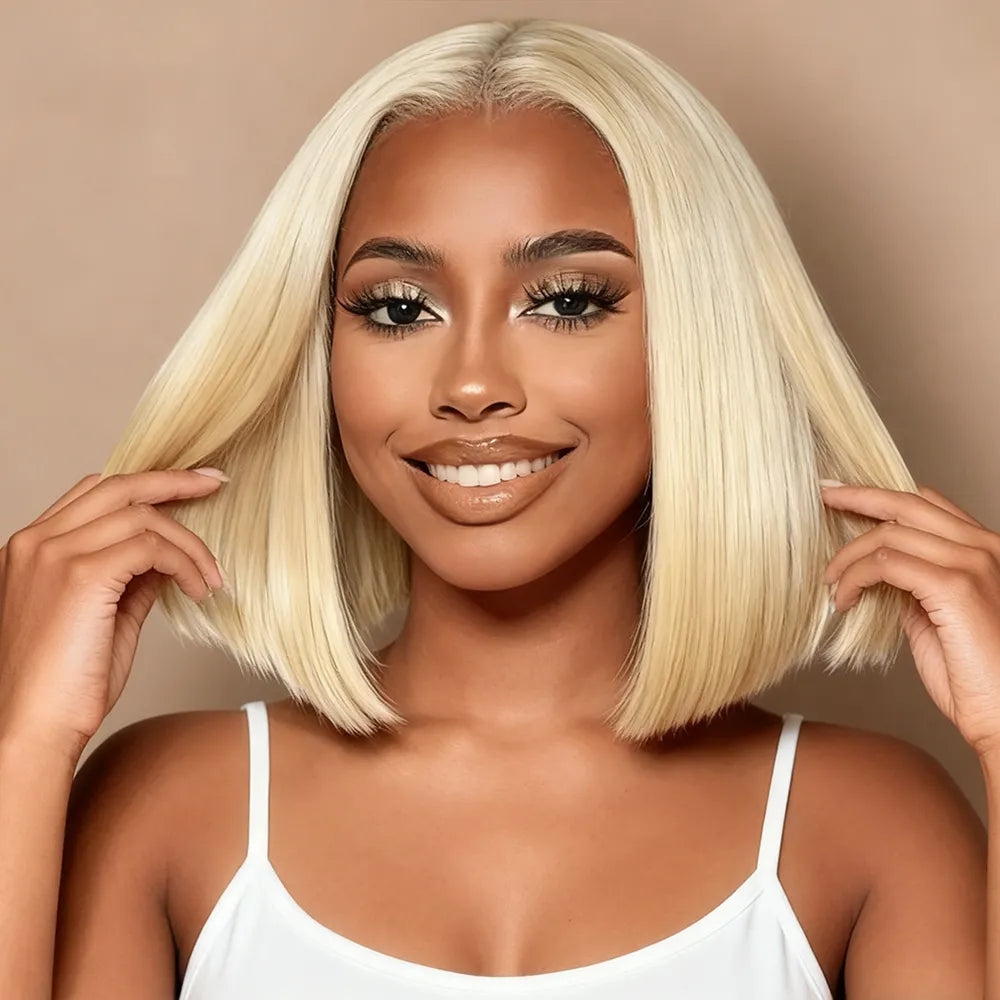 Bob Wig Virgin Straight Hair 180% Density Diy