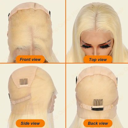 Full Lace Wig 613# Blonde 180% Density HD Lace