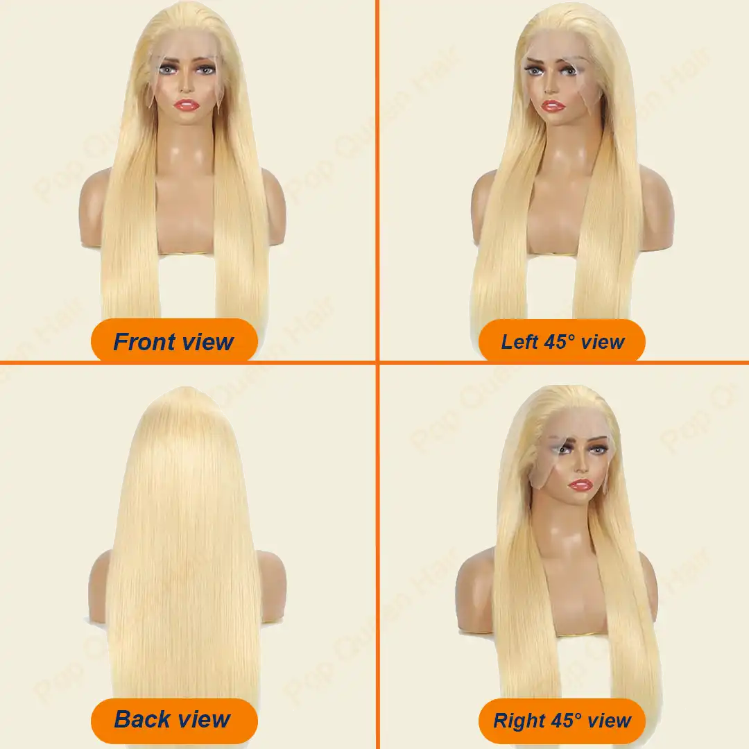 Full Lace Wig 613# Blonde 180% Density HD Lace