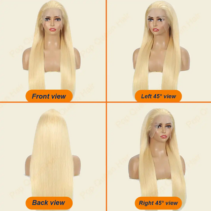 Full Lace Wig 613# Blonde 180% Density HD Lace