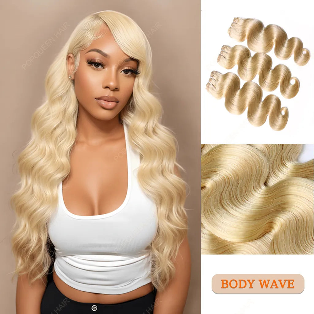 613# Blonde Virgin Hair Bundles & Closure/Frontal