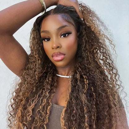 Transparent Lace Frontal Wig; 613# Blonde, 4#, 99j#, 350#, P4/27# Color