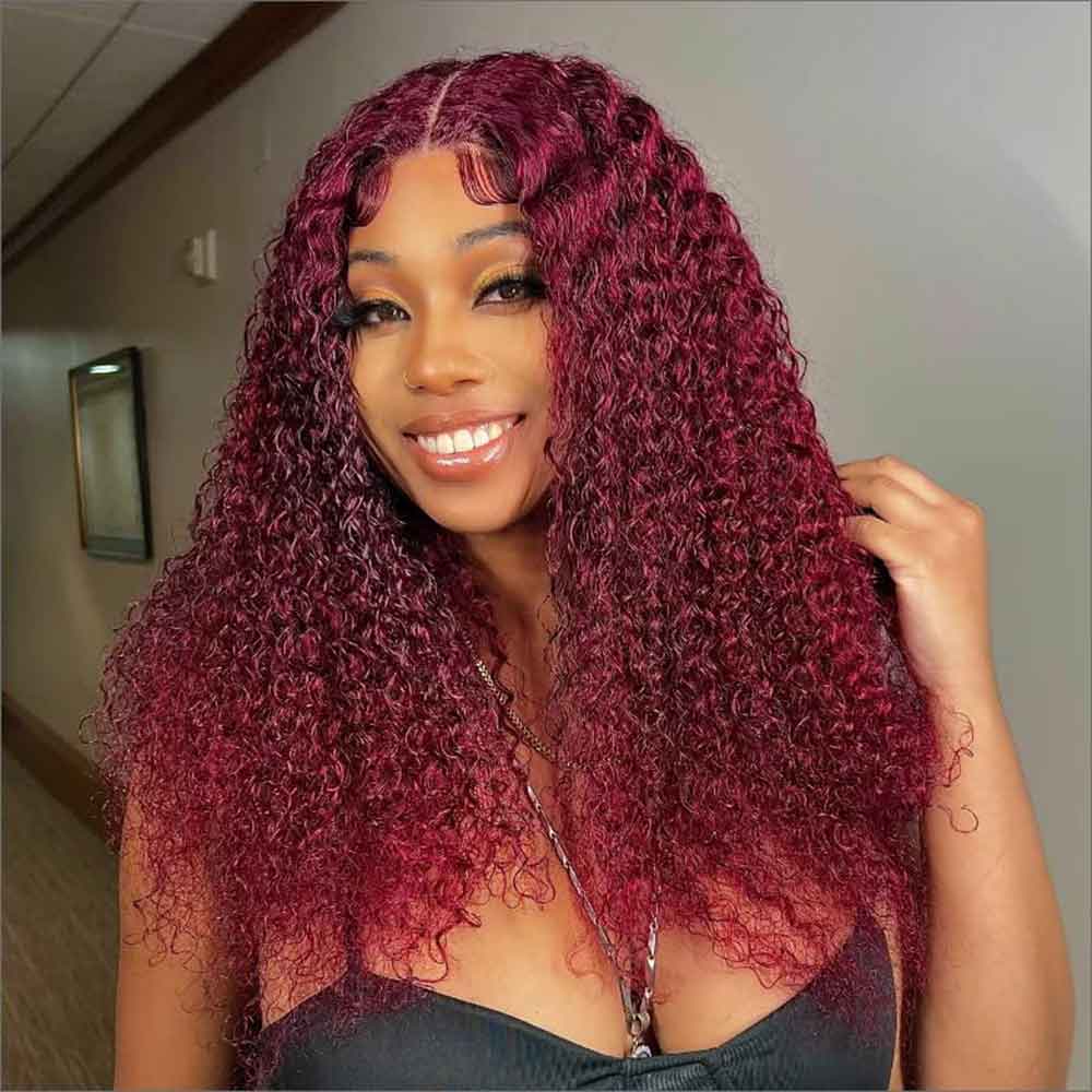 99j# Color & 350# Color Transparent 13×4 Frontal Lace Wig 180% Density