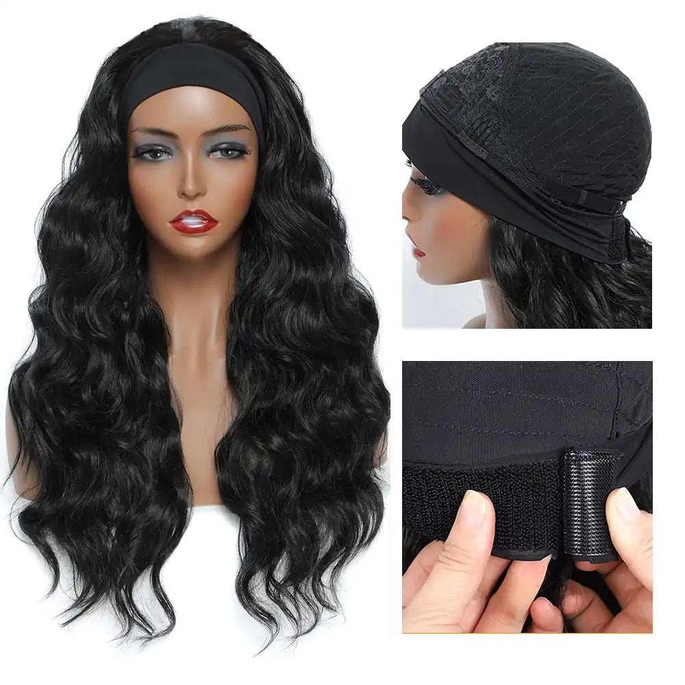 Headband Wig; Drawstring Half Wig; U-part Wig & V-part Wig Natural Color