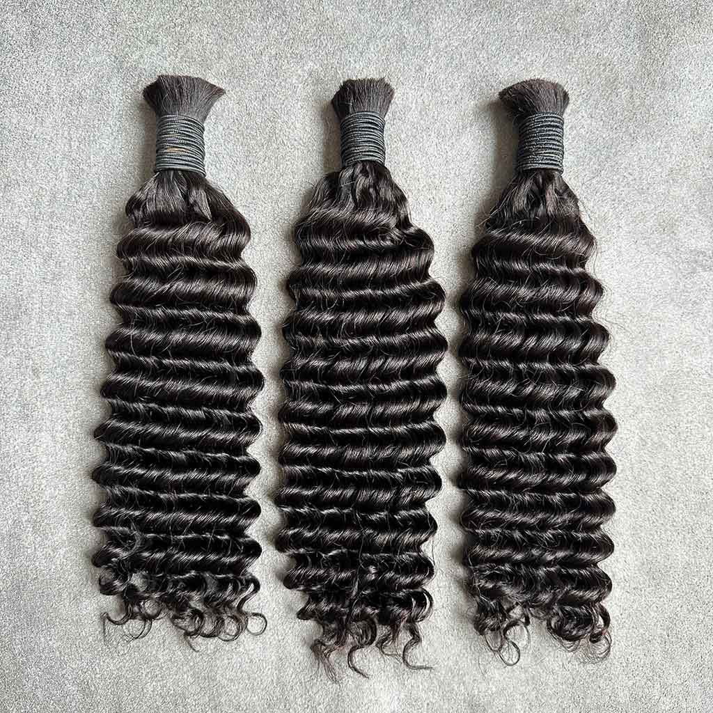 New Arrive Natural Color Virgin Hair Bulk, Straight, Body Wave and Deep Wave