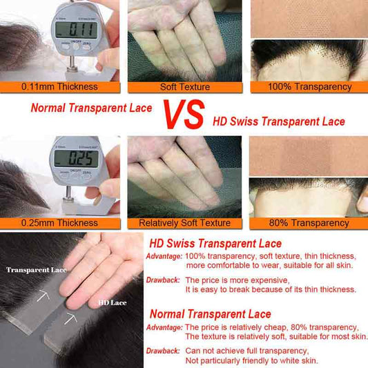 HD lace VS transparent lace