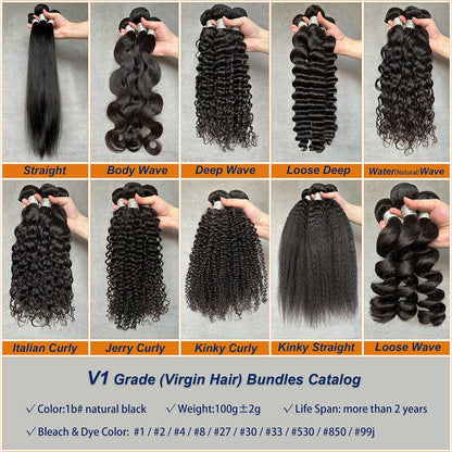 Virgin Hair Bundles And Raw Hair Bundles 1b# Natural Black Color