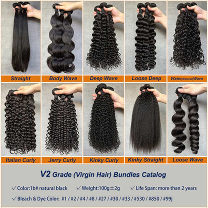 Virgin Hair Bundles And Clsoure/Frontal Deal