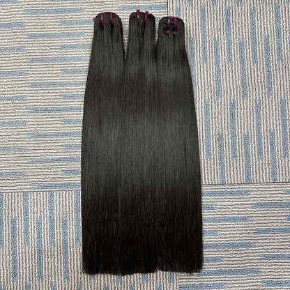 Vietnamese Hair Bundles Bone Straight Natural Color High Density Thick Hair