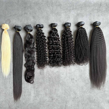 Clip Hair, PU Seamless Clip Hair & Lace Type Clip Hair