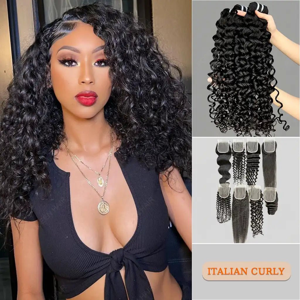 Virgin Hair Bundles & Lace Closure/Frontal