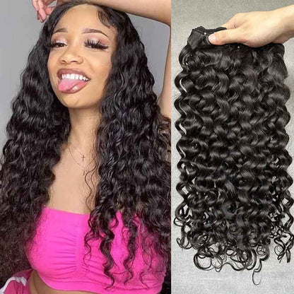 Virgin Hair Bundles And Raw Hair Bundles 1b# Natural Black Color