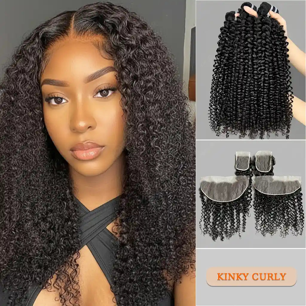 Virgin Hair Bundles & Lace Closure/Frontal