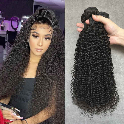 Virgin Hair Bundles And Raw Hair Bundles 1b# Natural Black Color