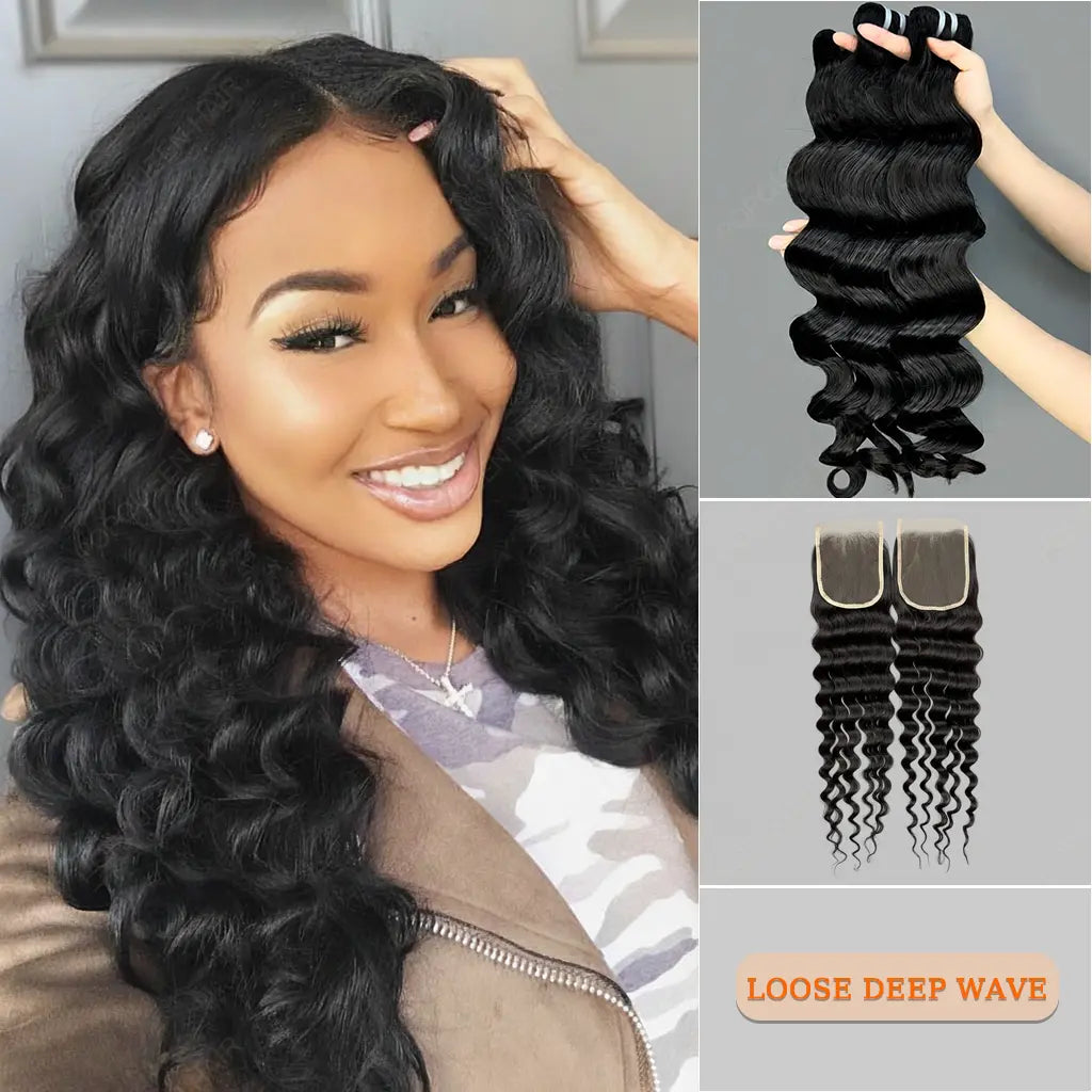 Virgin Hair Bundles & Lace Closure/Frontal