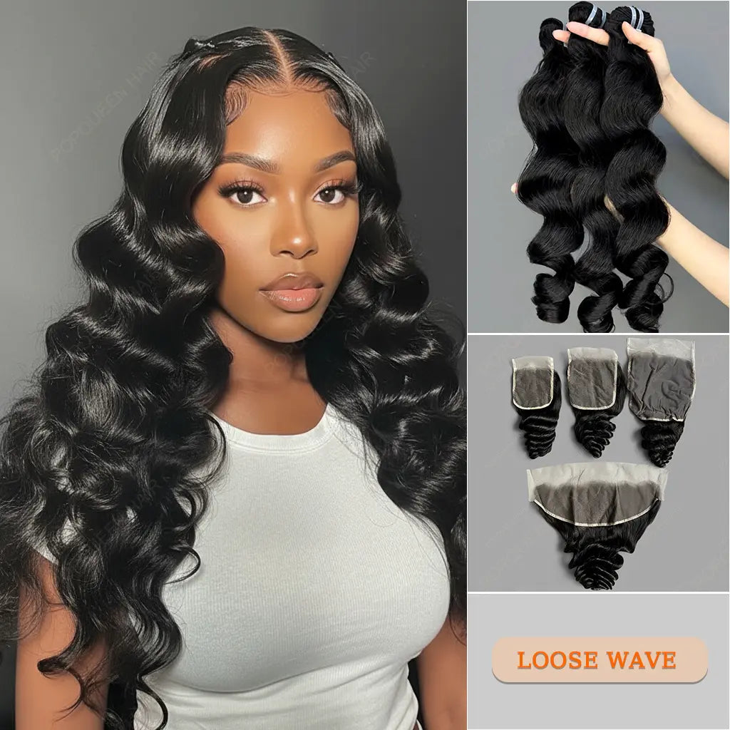 Virgin Hair Bundles & Lace Closure/Frontal