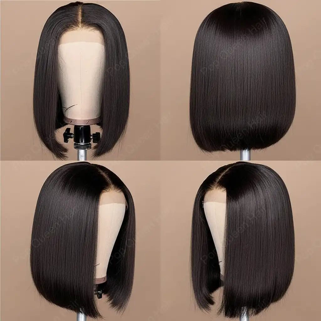 Bob Wig Virgin Hair 180% Density Natural Color