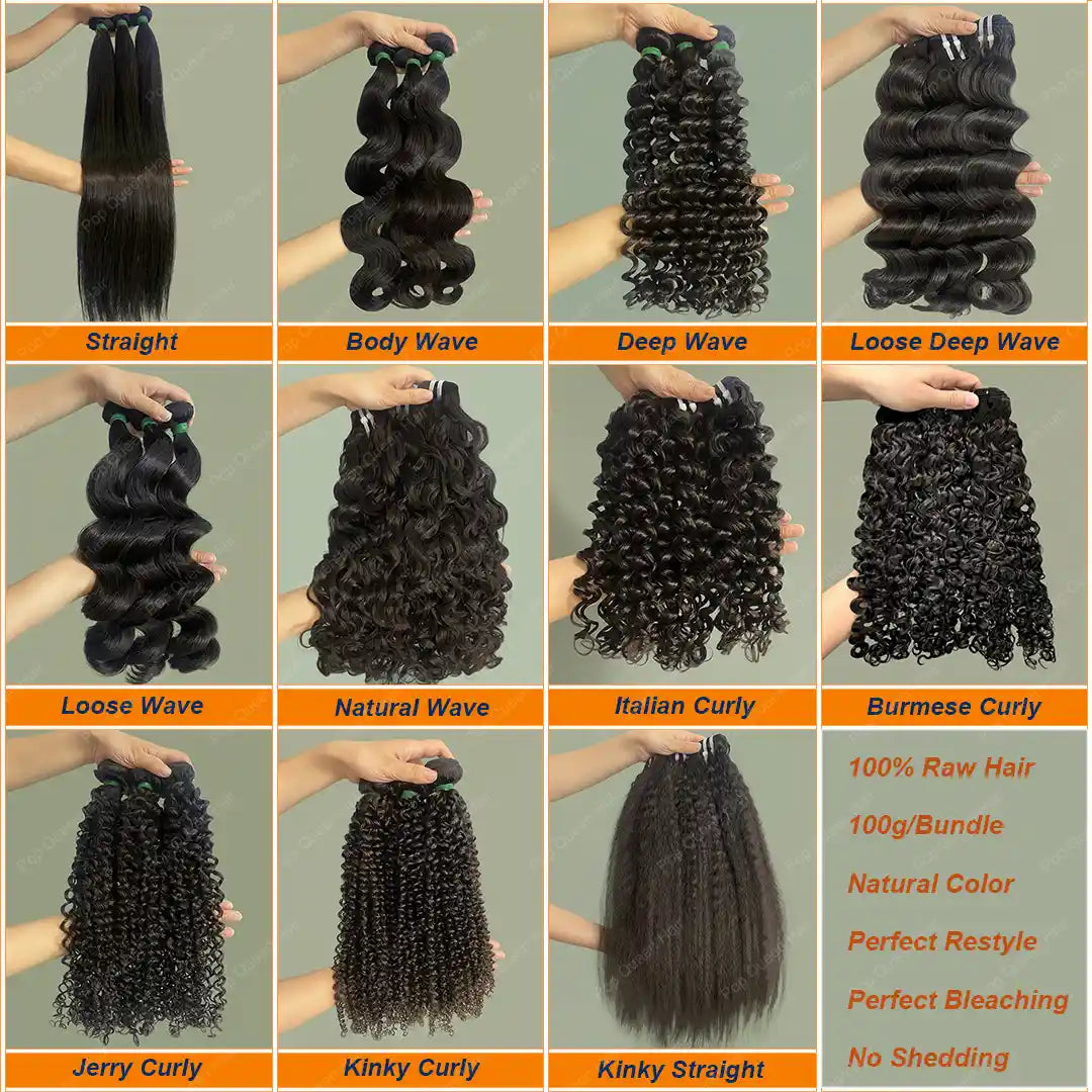 Raw Hair Bundles & Lace Closure/Frontal