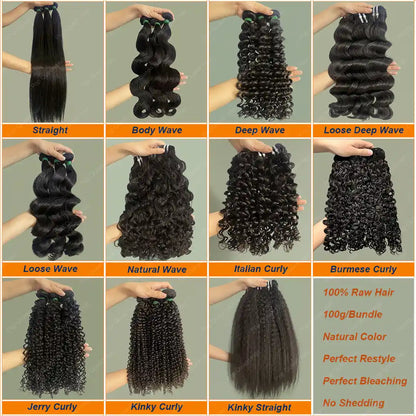 Raw Hair Bundles & Lace Closure/Frontal