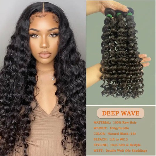 Raw Hair Bundles & Lace Closure/Frontal