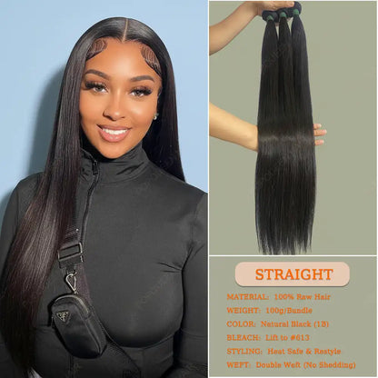 Raw Hair Bundles & Lace Closure/Frontal