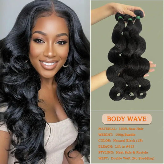 Raw Hair Bundles & Lace Closure/Frontal