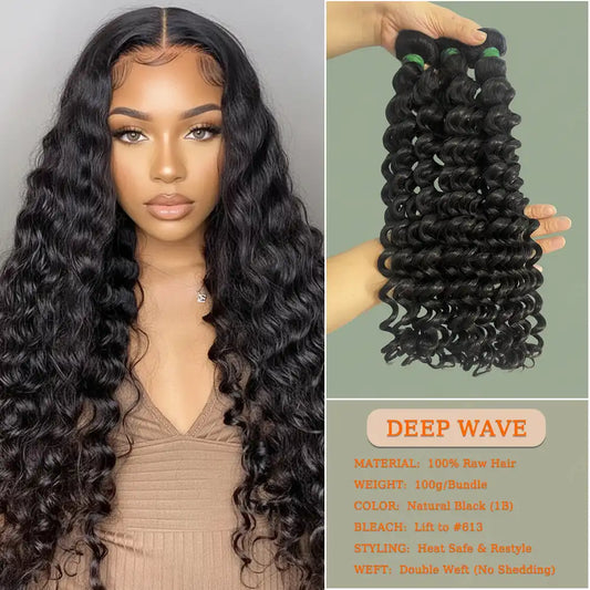 Raw Hair Bundles & Lace Closure/Frontal